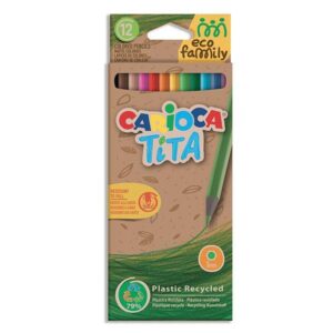 Carioca EcoFamily Tita ξυλομπογιές  12 χρωμάτων 12 τμχ.