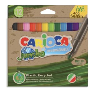 Carioca EcoFamily Jumbo μαρκαδόροι 12 χρωμάτων 6 τμχ.