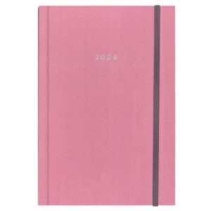 Next ημερολόγιο 2024 fabric ημερήσιο δετό ροζ με λάστιχο 14x21εκ.  τμχ.