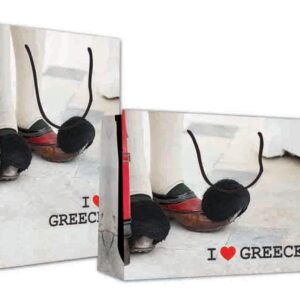 Next χάρτ. τσάντα Υ24x23x10 "I love Greece " 12 τμχ.