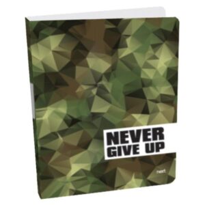 Next κλασέρ "Never give up" με 2 κρίκους Υ32x26x4εκ. 4 τμχ.