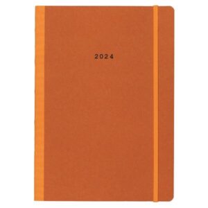 Next ημερολόγιο 2024 Natural ημερήσιο flexi πορτοκαλί με λάστιχο 12x17εκ.  τμχ.