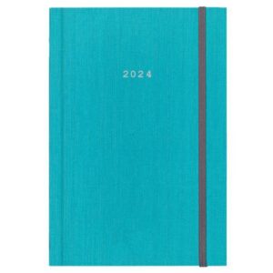 Next ημερολόγιο 2024 fabric ημερήσιο δετό γαλάζιο με λάστιχο 14x21εκ.  τμχ.