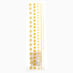 Πέρλες αυτοκόλλητες χρυσές 115τεμ. σε καρτέλα 10 τμχ.