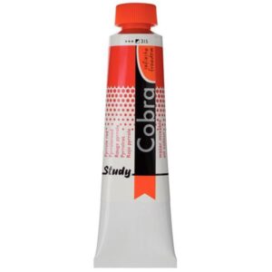 Talens Cobra Study water mixable oil 315 pyrrole red 40ml. 3 τμχ.