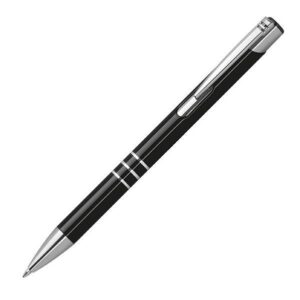 Στυλό μεταλλικό μαύρο με ασημένιες λεπτομέρειες Υ14,2xØ1εκ.  τμχ.
