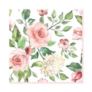 Χαρτοπετσέτες 20τεμ. 33x33εκ. "Watercolour Roses with Hydrangea" (SD_OG_052201)  τμχ.