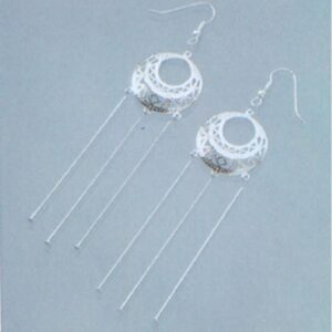 Efco ζευγάρι σκουλαρίκια επαργυρωμένα 25mm.  τμχ.