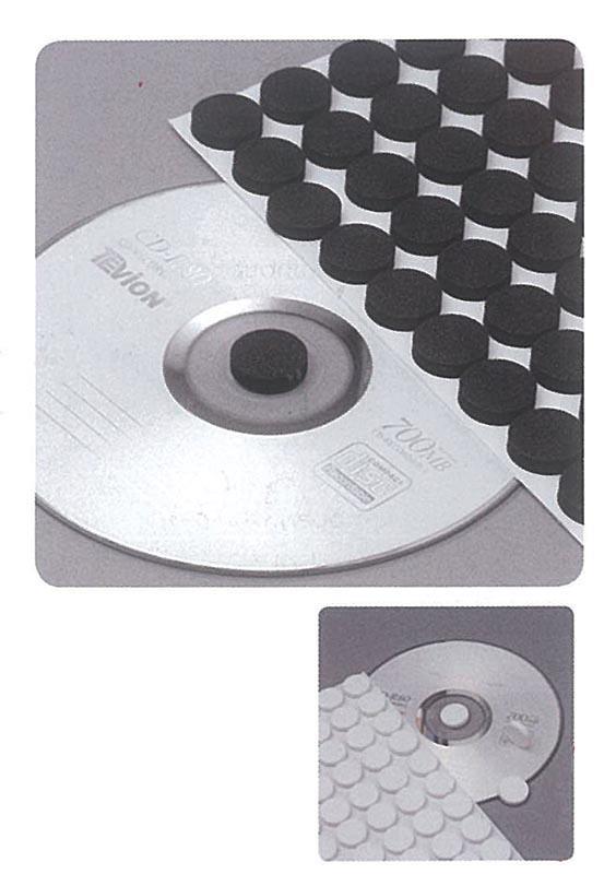 Αυτοκόλλητο για συγκράτηση cd μαύρο Ø16mm 500τεμ.  τμχ.