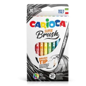 Carioca Super-Brush μαρκαδόροι 10 χρωμάτων 6 τμχ.