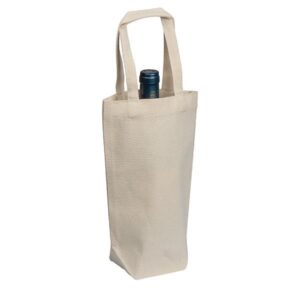 Τσάντα υφασμάτινη από 100 % βαμβάκι για ένα μπουκάλι Υ27x17x85εκ.  τμχ.