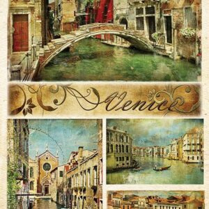 Χαρτί decoupage "Venice" 32x48εκ. 5 τμχ.