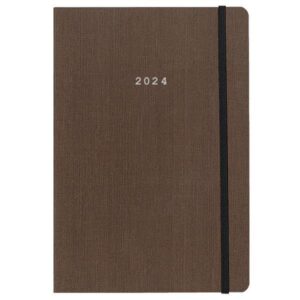 Next ημερολόγιο 2024 fabric ημερήσιο flexi καφέ με λάστιχο 14x21εκ.  τμχ.