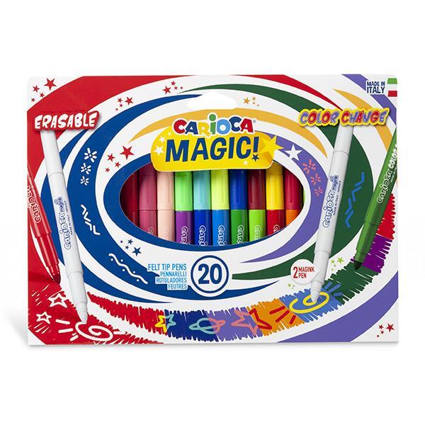 Carioca magic markers μαρκαδόροι 20 χρωμάτων 3 τμχ.