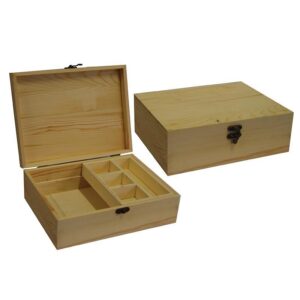 Κουτί ξύλινο με κλείστρο 25x19,2x8,5εκ.  τμχ.