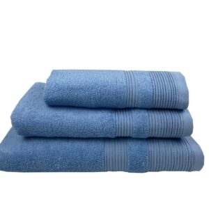 Πετσέτα μονόχρωμη 100% βαμβάκι πεννιε 550gsm 80x150εκ. μπλε  τμχ.