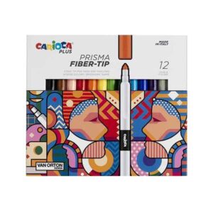 Carioca Plus Prisma Fiber-tip μαρκαδόροι 12 χρωμάτων  τμχ.