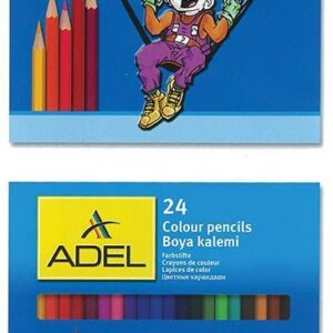 Adel ξυλομπογιές 24 χρώματα 6 τμχ.