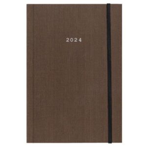 Next ημερολόγιο 2024 fabric ημερήσιο δετό καφέ με λάστιχο 12x17εκ.  τμχ.