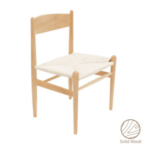 Καρέκλα Conan pakoworld φυσικό ξύλο oξιάς-έδρα φυσικό σχοινί 52x46x78εκ (1 τεμάχια)
