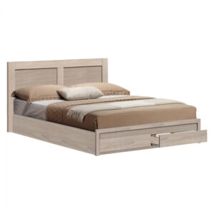 Κρεβάτι υπέρδιπλο ''REAL'' με αποθηκευτικό χώρο (2 συρτάρια) σε χρώμα σονόμα 160x200 (1 τεμάχια)