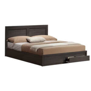 Κρεβάτι υπέρδιπλο ''REAL'' με αποθηκευτικό χώρο (2 συρτάρια) σε χρώμα καρυδί 160x200 (1 τεμάχια)