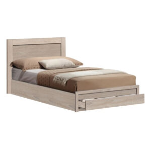 Κρεβάτι μονό ''REAL'' με αποθηκευτικό χώρο (1 συρτάρι) σε χρώμα σονόμα 90x190 (1 τεμάχια)