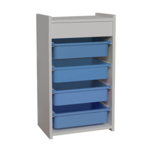 Συρταριέρα με καλάθια Toyli pakoworld λευκό-μπλε μελαμίνης 45x30x78εκ (1 τεμάχια)