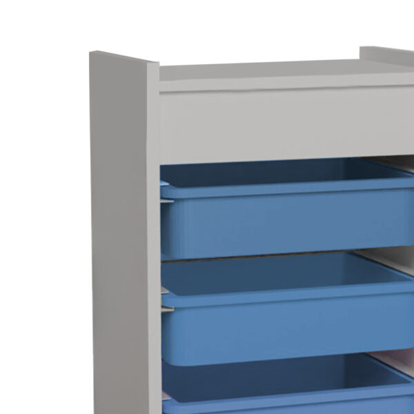 Συρταριέρα με καλάθια Toyli pakoworld λευκό-μπλε μελαμίνης 45x30x78εκ (1 τεμάχια)