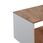 Τραπέζι σαλονιού Noil pakoworld oak-λευκό μελαμίνης 90x60x48εκ (1 τεμάχια)