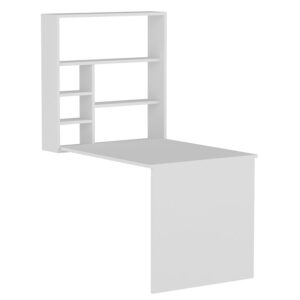 Γραφείο τοίχου ανοιγόμενο Ravin pakoworld λευκό 63x90x154εκ (1 τεμάχια)