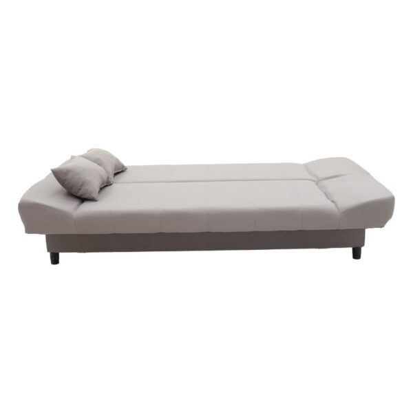 Kαναπές-κρεβάτι Tiko pakoworld 3θέσιος με αποθηκευτικό χώρο ύφασμα γκρι 200x85x90εκ (1 τεμάχια)