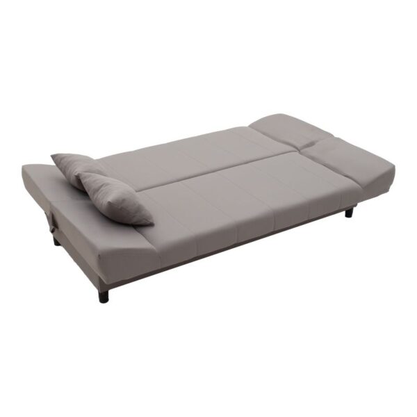 Kαναπές-κρεβάτι Tiko pakoworld 3θέσιος με αποθηκευτικό χώρο ύφασμα γκρι 200x85x90εκ (1 τεμάχια)