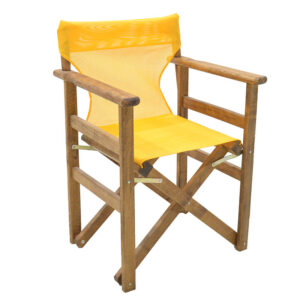Καρέκλα-πολυθρόνα σκηνοθέτη Retto pakoworld μασίφ ξύλο οξιάς καρυδί-πανί κροκί (1 τεμάχια)
