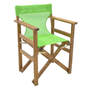 Καρέκλα-πολυθρόνα σκηνοθέτη Retto pakoworld μασίφ ξύλο οξιάς καρυδί-πανί λαχανί (1 τεμάχια)