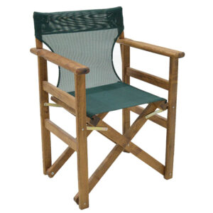 Καρέκλα-πολυθρόνα σκηνοθέτη Retto pakoworld μασίφ ξύλο οξιάς καρυδί-πανί κυπαρισσί (1 τεμάχια)