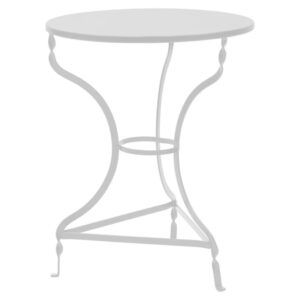 Τραπέζι Noah pakoworld μεταλλικό λευκό Φ58x72εκ (1 τεμάχια)