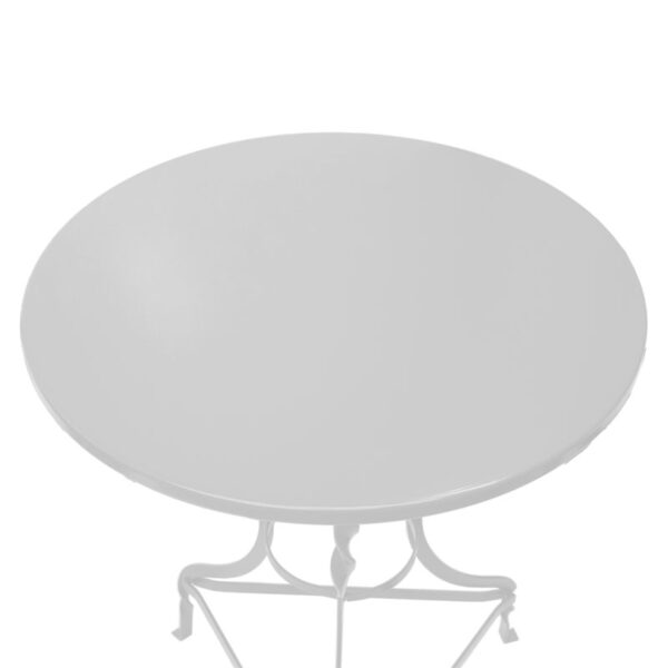 Τραπέζι Noah pakoworld μεταλλικό λευκό Φ58x72εκ (1 τεμάχια)
