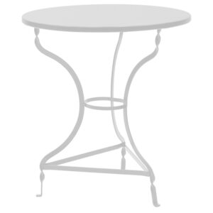 Τραπέζι Noah pakoworld μεταλλικό λευκό Φ70x72εκ (1 τεμάχια)