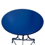 Τραπέζι Noah pakoworld μεταλλικό μπλε Φ70x72εκ (1 τεμάχια)