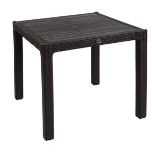 Τραπέζι Explore pakoworld με UV protection PP καφέ 90x90x73.5εκ (1 τεμάχια)