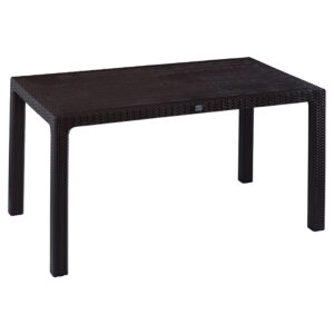Τραπέζι Explore pakoworld με UV protection PP καφέ 150x90x73.5εκ (1 τεμάχια)