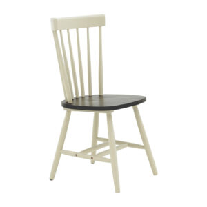 Καρέκλα Larus pakoworld φυσικό ξύλo rubberwood ανθρακί-λευκό 50x49x90εκ. (2 τεμάχια)