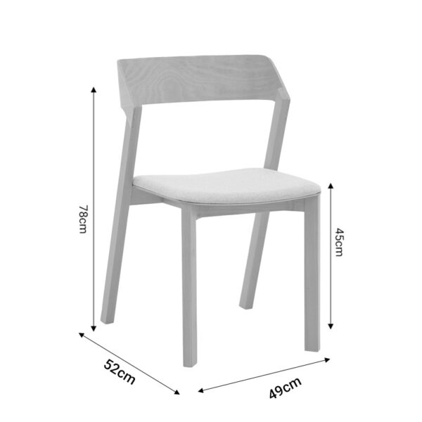 Καρέκλα Danas pakoworld φυσικό ξύλο οξιάς- εκρού μαξιλάρι 49x52x78εκ (1 τεμάχια)