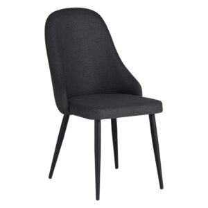 Καρέκλα Remis pakoworld ανθρακί ύφασμα-πόδι μαύρο μέταλλο 49x61x91εκ (1 τεμάχια)