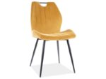 Επενδυμένη καρέκλα Arco 51x51x91 μαύρος σκελετός/καρί βελούδο bluvel 68 DIOMMI ARCOVCCU