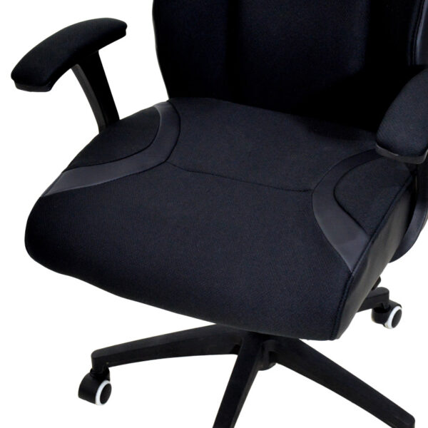 Καρέκλα γραφείου διευθυντή MOMENTUM Bucket pakoworld μαύρο υφάσμα Mesh-πλάτη pu μαύρο (1 τεμάχια)