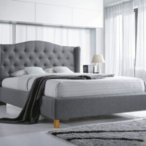 Επενδυμένο κρεβάτι Aspen με Ύφασμα 160x200 σε χρώμα Γκρι DIOMMI ASPEN160SZD