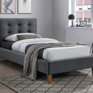 Επενδυμένο κρεβάτι Texas 90x200 με Βελούδο σε χρώμα Γκρι DIOMMI TEXASV90SZD