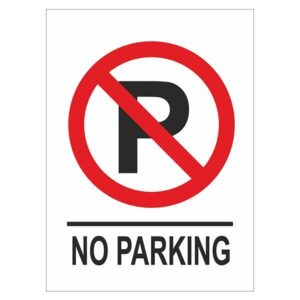 Next επιγραφή αυτοκόλλητο "No parking" 15x20εκ. 10 τμχ.